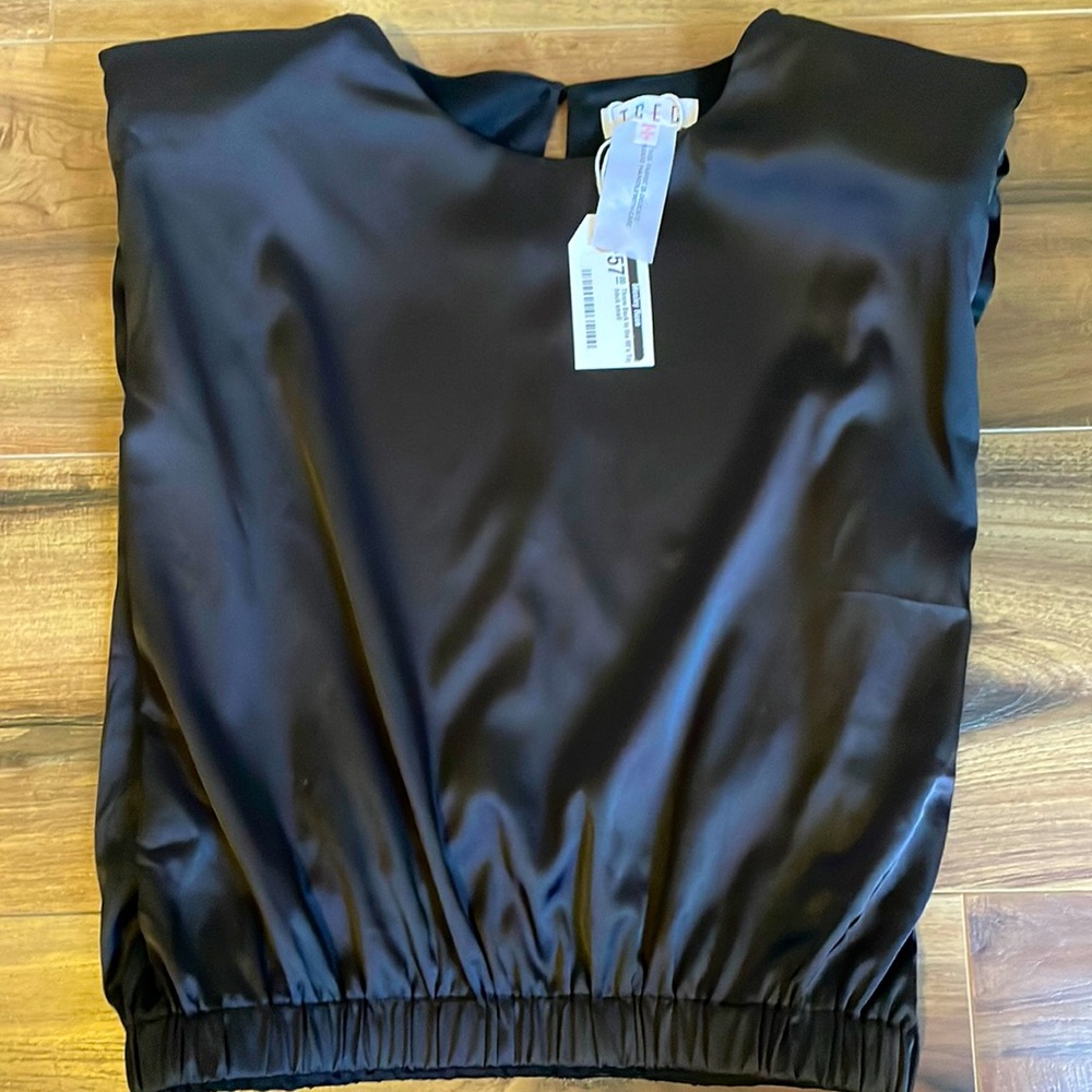 Black Satin Top